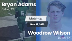 Matchup: Bryan Adams vs. Woodrow Wilson  2020