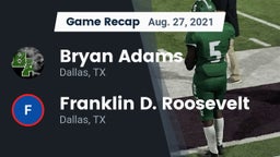 Recap: Bryan Adams  vs. Franklin D. Roosevelt  2021