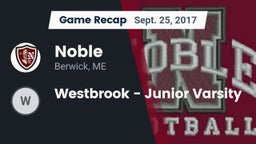 Recap: Noble  vs. Westbrook  - Junior Varsity 2017