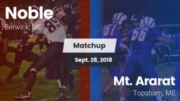 Matchup: Noble  vs. Mt. Ararat  2018