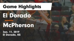 El Dorado  vs McPherson  Game Highlights - Jan. 11, 2019