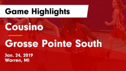Cousino  vs Grosse Pointe South Game Highlights - Jan. 24, 2019