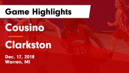 Cousino  vs Clarkston  Game Highlights - Dec. 17, 2018