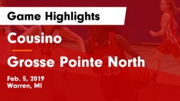 Cousino  vs Grosse Pointe North  Game Highlights - Feb. 5, 2019