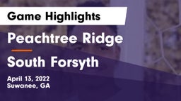 Peachtree Ridge  vs South Forsyth Game Highlights - April 13, 2022