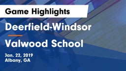 Deerfield-Windsor  vs Valwood School Game Highlights - Jan. 22, 2019