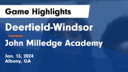 Deerfield-Windsor  vs John Milledge Academy  Game Highlights - Jan. 13, 2024