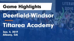 Deerfield-Windsor  vs Tiftarea Academy  Game Highlights - Jan. 4, 2019