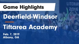 Deerfield-Windsor  vs Tiftarea Academy  Game Highlights - Feb. 7, 2019