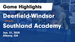 Deerfield-Windsor  vs Southland Academy  Game Highlights - Jan. 31, 2020