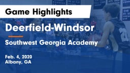 Deerfield-Windsor  vs Southwest Georgia Academy  Game Highlights - Feb. 4, 2020