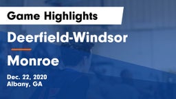 Deerfield-Windsor  vs Monroe  Game Highlights - Dec. 22, 2020