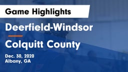 Deerfield-Windsor  vs Colquitt County  Game Highlights - Dec. 30, 2020