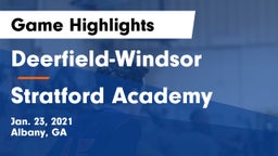 Deerfield-Windsor  vs Stratford Academy  Game Highlights - Jan. 23, 2021