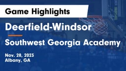Deerfield-Windsor  vs Southwest Georgia Academy Game Highlights - Nov. 28, 2023