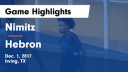 Nimitz  vs Hebron  Game Highlights - Dec. 1, 2017