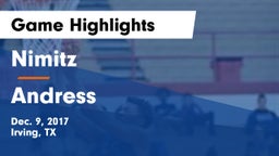 Nimitz  vs Andress  Game Highlights - Dec. 9, 2017