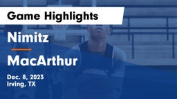 Nimitz  vs MacArthur  Game Highlights - Dec. 8, 2023