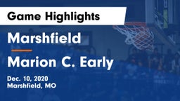Marshfield  vs Marion C. Early Game Highlights - Dec. 10, 2020
