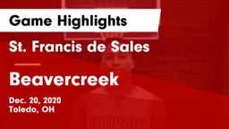 St. Francis de Sales  vs Beavercreek  Game Highlights - Dec. 20, 2020