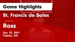 St. Francis de Sales  vs Ross  Game Highlights - Jan. 22, 2021