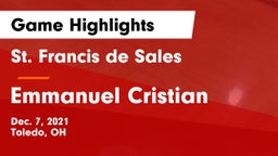 St. Francis de Sales  vs Emmanuel Cristian  Game Highlights - Dec. 7, 2021