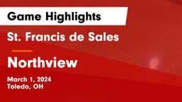 St. Francis de Sales  vs Northview  Game Highlights - March 1, 2024