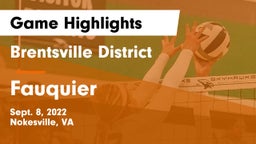 Brentsville District  vs Fauquier  Game Highlights - Sept. 8, 2022