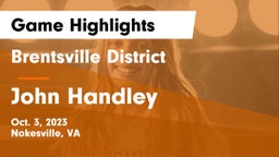 Brentsville District  vs John Handley  Game Highlights - Oct. 3, 2023
