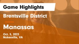 Brentsville District  vs Manassas Game Highlights - Oct. 5, 2023