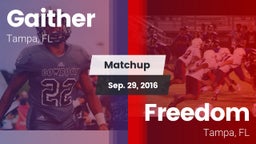 Matchup: Gaither  vs. Freedom  2016