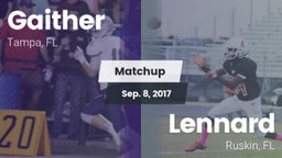 Matchup: Gaither  vs. Lennard  2017