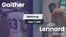 Matchup: Gaither  vs. Lennard  2018
