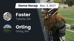 Recap: Foster  vs. Orting  2017