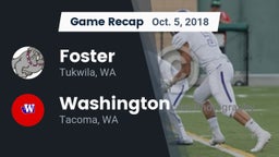 Recap: Foster  vs. Washington  2018