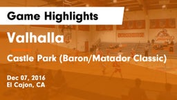 Valhalla  vs Castle Park (Baron/Matador Classic) Game Highlights - Dec 07, 2016