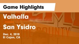 Valhalla  vs San Ysidro  Game Highlights - Dec. 4, 2018