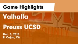 Valhalla  vs Preuss UCSD Game Highlights - Dec. 5, 2018