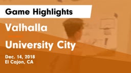 Valhalla  vs University City Game Highlights - Dec. 14, 2018