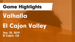 Valhalla  vs El Cajon Valley  Game Highlights - Jan. 25, 2019