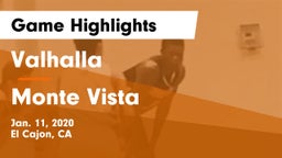 Valhalla  vs Monte Vista  Game Highlights - Jan. 11, 2020