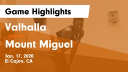 Valhalla  vs Mount Miguel Game Highlights - Jan. 17, 2020