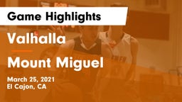 Valhalla  vs Mount Miguel Game Highlights - March 25, 2021