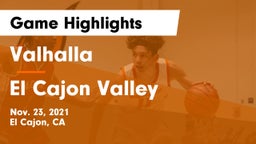 Valhalla  vs El Cajon Valley Game Highlights - Nov. 23, 2021