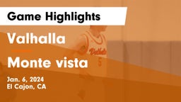 Valhalla  vs Monte vista Game Highlights - Jan. 6, 2024