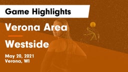 Verona Area  vs Westside Game Highlights - May 20, 2021
