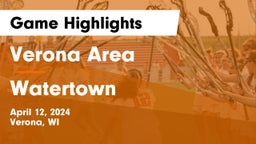 Verona Area  vs Watertown  Game Highlights - April 12, 2024