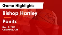 Bishop Hartley  vs Ponitz Game Highlights - Dec. 7, 2019