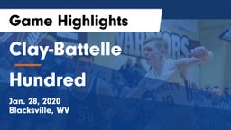 Clay-Battelle  vs Hundred Game Highlights - Jan. 28, 2020