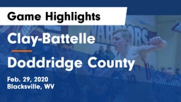 Clay-Battelle  vs Doddridge County  Game Highlights - Feb. 29, 2020